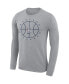 Men's Gray Gonzaga Bulldogs Basketball Icon Legend Performance Long Sleeve T-shirt