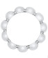 ფოტო #2 პროდუქტის Silver Plated or 18k Gold Plated Brass Puff Beaded Ring