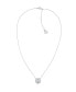 Фото #1 товара Tommy Hilfiger women's Silver-Tone Stainless Steel Stone Necklace