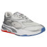 Фото #3 товара Puma Bmw Mms Metallic RsFast Lace Up Mens Silver Sneakers Casual Shoes 30708201