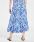 ფოტო #2 პროდუქტის Women's Fountain Floral-Print Maxi Skirt