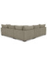 Фото #8 товара Rhyder 3-Pc. 'L' Shaped Fabric Sectional Sofa, Created for Macy's