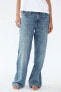 TRF RELAXED FIT MID-RISE JEANS WITH RIVETS