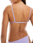 Фото #4 товара Weekday Sway triangle bikini top in lilac exclusive to ASOS