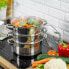 Фото #2 товара Mantowarka KB-7142 Steam Cooker Set 22 cm Induction Cooking Pot Steamer Glass Deck 4 Elements