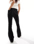 Фото #1 товара DTT Bianca high waisted wide leg disco jeans with heart pocket detail in black