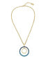Фото #1 товара Robert Lee Morris Soho blue Patina Orbital Pendant Necklace