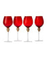 Фото #2 товара Set of 4 Diamond Stemmed Wine Glasses, 14 oz Set of 4