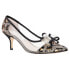 Фото #2 товара Nina Bianca Leopard Pointed Toe Evening Pumps Womens Brown, Silver Dress Casual