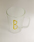 Borosilicate mug with initial b