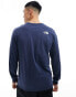 The North Face Mountain graphic long sleeve t-shirt in navy