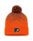 Фото #2 товара Men's Orange Philadelphia Flyers Iconic Gradient Cuffed Knit Hat with Pom