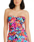 Фото #1 товара Women's Bold Rush Draped Tankini Top