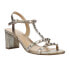 Фото #2 товара VANELi Midge Studded Block Heels Womens Gold, Silver Casual Sandals MIDGE-31090