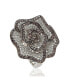 Suzy Levian Sterling Silver Cubic Zirconia Pave Flower Ring