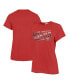 ფოტო #1 პროდუქტის Women's Scarlet Distressed San Francisco 49ers Pep Up Frankie T-shirt