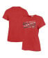 ფოტო #1 პროდუქტის Women's Scarlet Distressed San Francisco 49ers Pep Up Frankie T-shirt