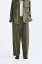 Wide-leg lyocell trousers