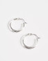 Pieces vintage medium hoops in plated sterling silver