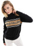 Фото #1 товара Threadbare Ski printed roll neck jumper in black