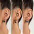 Silver earrings with blue zircons EA303WAQ