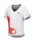 Фото #3 товара Women's White Boston Red Sox Perfect Game V-Neck T-shirt