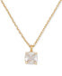 Фото #1 товара kate spade new york little Luxuries Gold-Tone Pavé & Crystal Square Pendant Necklace, 16" + 3" extender