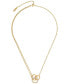 Фото #2 товара 18K Gold-Plated Crystal Interlink Necklace