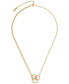 18K Gold-Plated Crystal Interlink Necklace