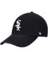 Big Boys Black Chicago White Sox Team Logo Clean Up Adjustable Hat