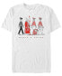 Фото #1 товара Where's Waldo Men's Character Line Up Short Sleeve T-Shirt