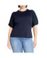 Plus Size Kiki Top Синий, 12 - фото #1