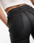 New Look coated jeggings in black