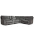 Фото #1 товара Hutchenson 6Pc Fabric Sectional with 2 USB Power Recliners, 2 Consoles