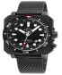 ფოტო #1 პროდუქტის Men's XO Submarine Black Stainless Steel Watch 44mm