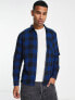 New Look buffalo check shirt in blue check