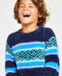 Фото #3 товара Holiday Lane Little Boys Fair Isle Crewneck Long-Sleeve Sweater, Created for Macy's