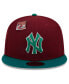 Men's Cardinal/Green New York Yankees Strawberry Big League Chew Flavor Pack 9FIFTY Snapback Hat