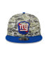 Men's Camo, Royal New York Giants 2023 Salute To Service 9FIFTY Snapback Hat