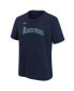ფოტო #2 პროდუქტის Big Boys Jarred Kelenic Navy Seattle Mariners Player Name and Number T-shirt