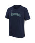 Фото #2 товара Big Boys Jarred Kelenic Navy Seattle Mariners Player Name and Number T-shirt