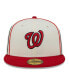 Men's Cream, Red Washington Nationals Chrome Sutash 59FIFTY Fitted Hat