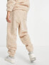 Фото #3 товара ASOS Actual co-ord relaxed jogger in teddy borg with boucle logo in cream