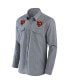 Фото #3 товара Men's NFL x Darius Rucker Collection by Gray Chicago Bears Chambray Button-Up Long Sleeve Shirt