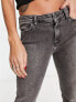 Фото #3 товара NA-KD x Moa Mattsson split detail jeans in dark grey