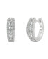 Moissanite Huggie Earrings 3/4 ct. t.w. Diamond Equivalent in 14k White Gold - фото #1