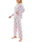 ფოტო #8 პროდუქტის Women's 2-Pc. Printed Butter Knit Pajamas Set