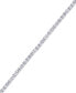 Cubic Zirconia Line Tennis Bracelet in Silver Plate