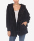 Фото #1 товара Women's Plush Hooded with Pockets Jacket