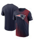 Men's Navy New England Patriots Yard Line Fashion Asbury T-shirt